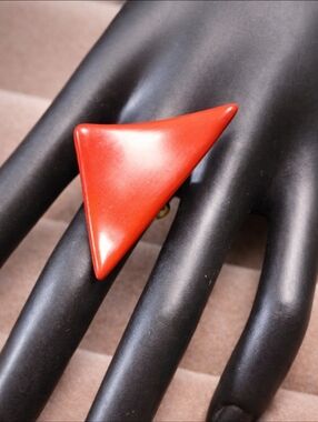Vintage 80s Red Statement Ring